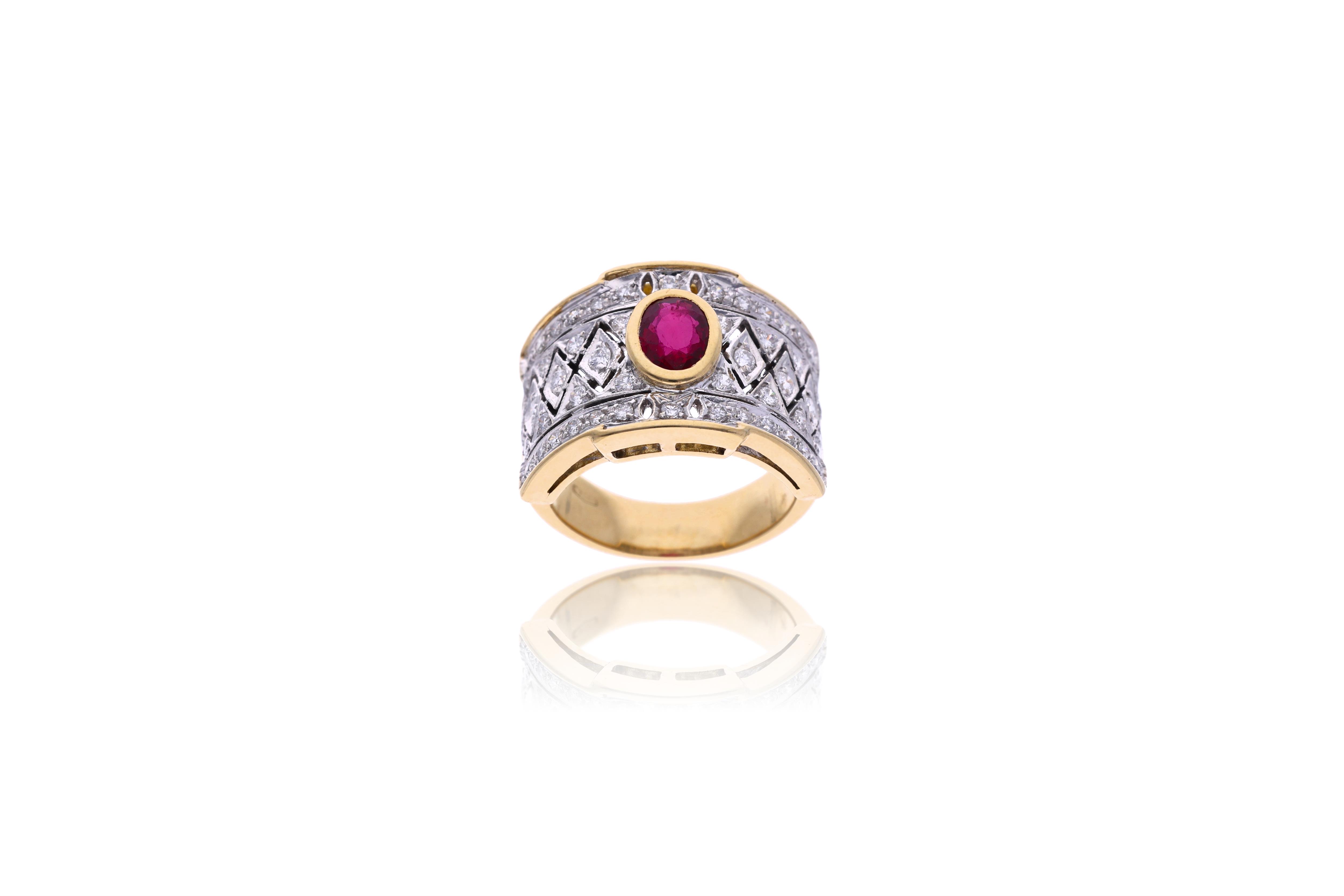 Anello con rubino e diamanti - Asta Preziosi