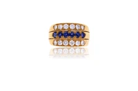 Anello con zaffiri e diamanti - Asta Preziosi Anello con zaffiri e diamanti - Asta Preziosi
