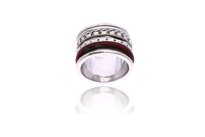 Anello a binario con diamanti e smalti - Asta Preziosi