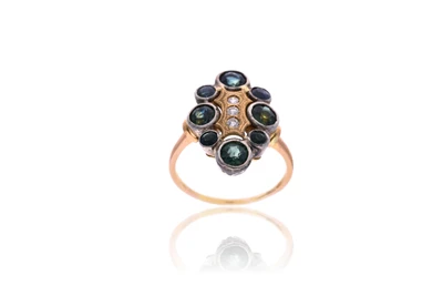 Anello con diamanti, zaffiri e pietre - Asta Preziosi