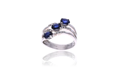 Anello con pietre e diamanti - Asta Preziosi