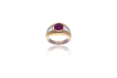 Anello con rubino e diamanti - Asta Preziosi