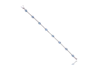 Recarlo, bracciale con acquemarine e diamanti - Asta Preziosi