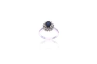 Anello con diamanti e zaffiro - Asta Preziosi