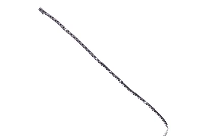 Bracciale con diamanti, diamanti neri e pietra - Asta Preziosi