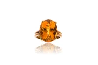Anello con quarzo citrino - Asta Preziosi
