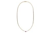 Collana con diamanti e pietra - Asta Preziosi
