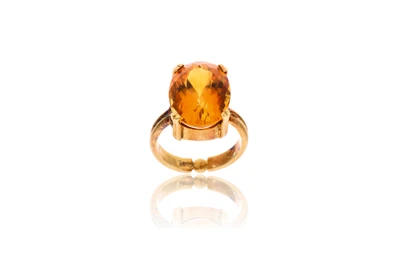 Anello con quarzo citrino - Asta Preziosi