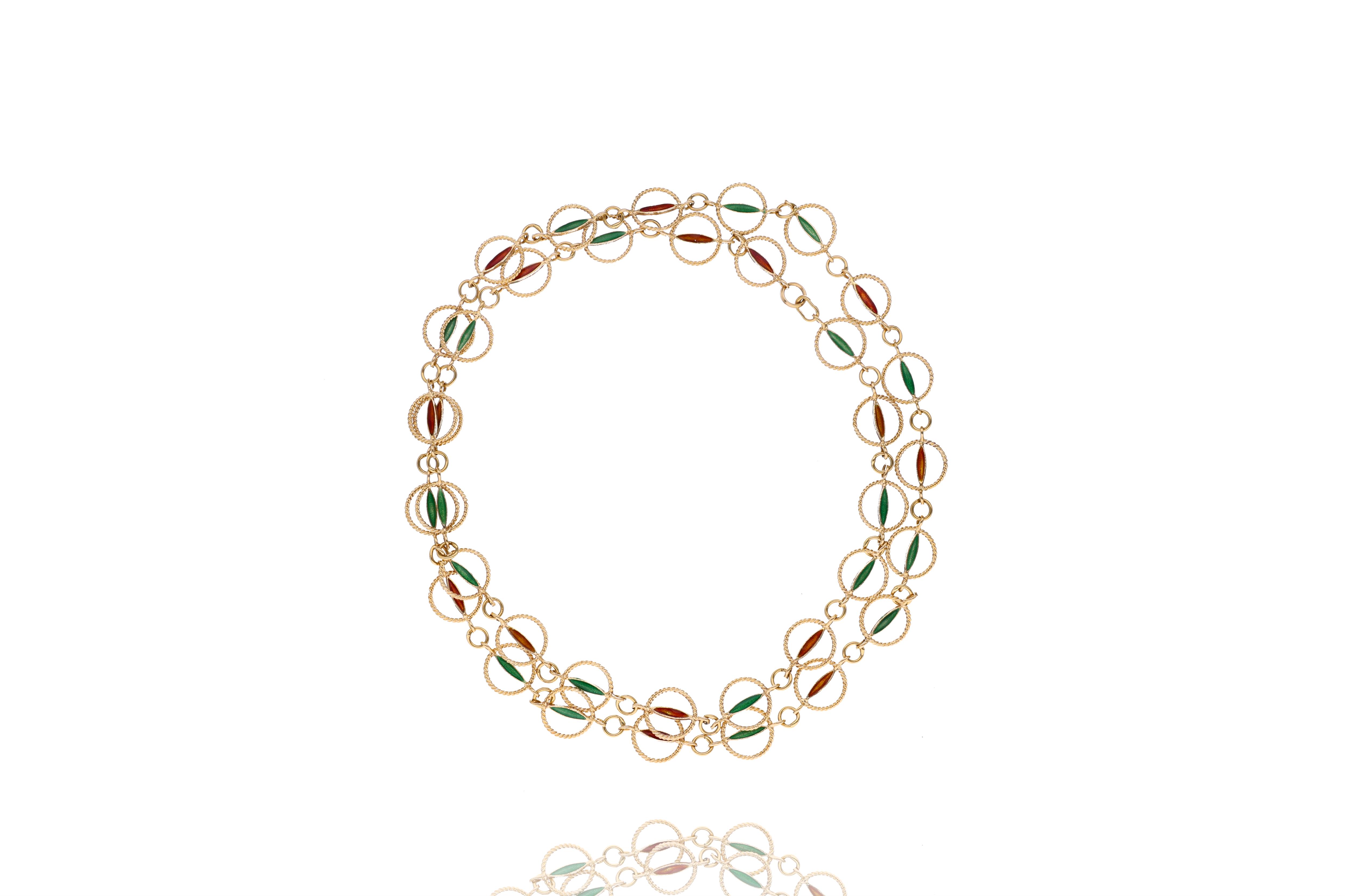 Collana con smalti - Asta Preziosi