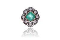 Anello con smeraldo e diamanti - Asta Preziosi Anello con smeraldo e diamanti - Asta Preziosi
