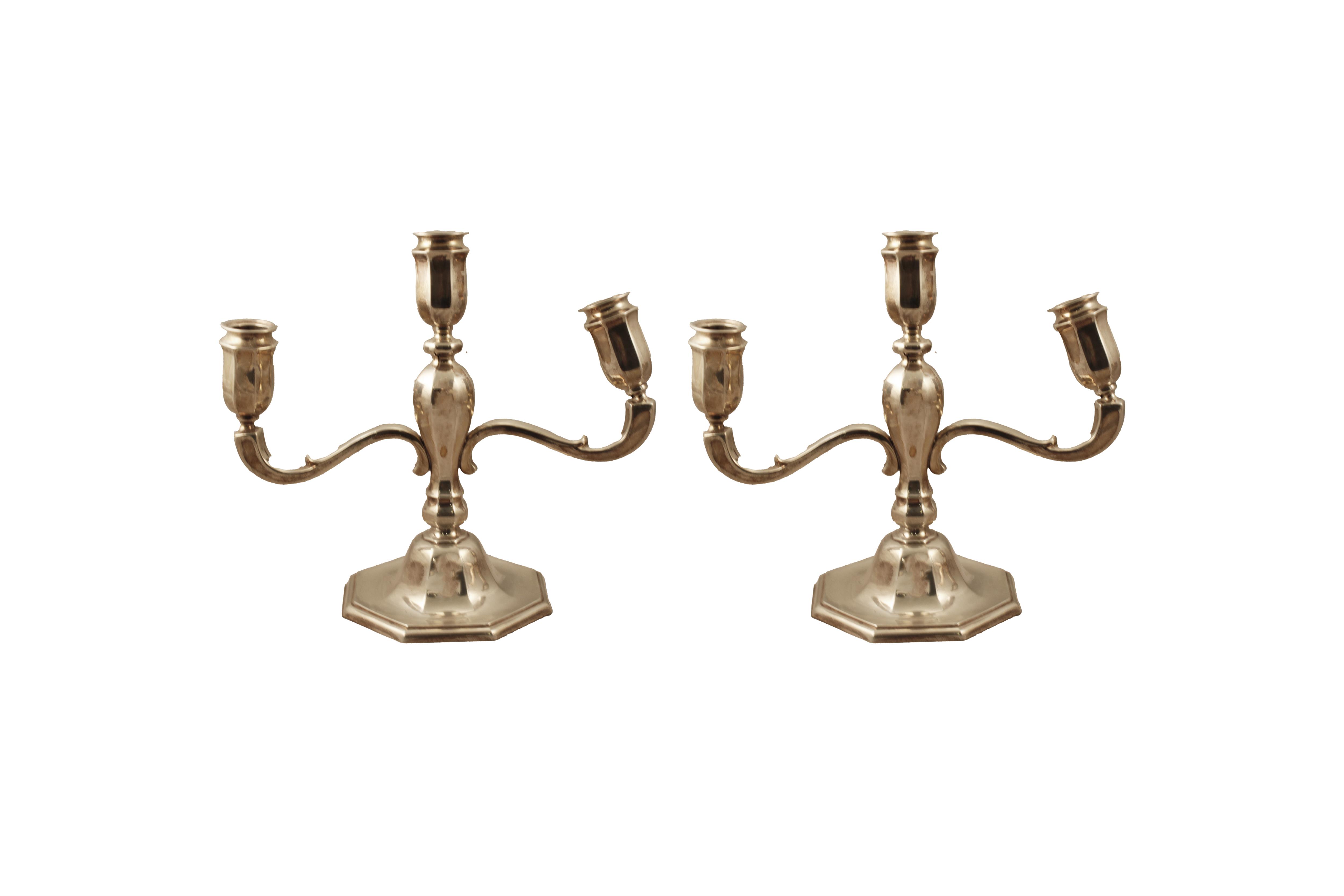 Wilkens, due candelabri in argento sterling - Asta Preziosi