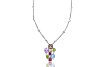 Collana con diamanti, ametista, tormaline, quarzi, peridoti e acquamarina - Asta Preziosi Collana con diamanti, ametista, tormaline, quarzi, peridoti e acquamarina - Asta Preziosi