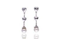 Paio di orecchini con diamanti e perle coltivate - Asta Preziosi Paio di orecchini con diamanti e perle coltivate - Asta Preziosi