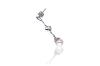 Paio di orecchini con diamanti e perle coltivate - Asta Preziosi Paio di orecchini con diamanti e perle coltivate - Asta Preziosi