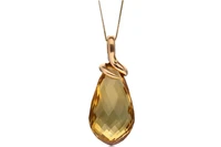Pendente con quarzo citrino e collana in argento - Asta Preziosi Pendente con quarzo citrino e collana in argento - Asta Preziosi