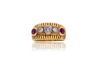 Anello con diamanti e rubini - Asta Preziosi Anello con diamanti e rubini - Asta Preziosi