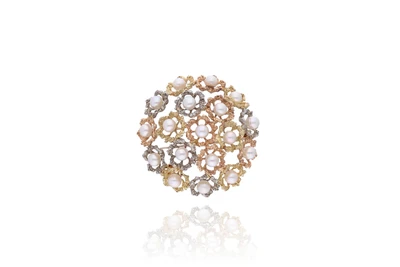 Spilla con perle - Asta Preziosi