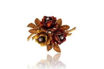 Spilla con smalti e diamanti - Asta Preziosi Spilla con smalti e diamanti - Asta Preziosi