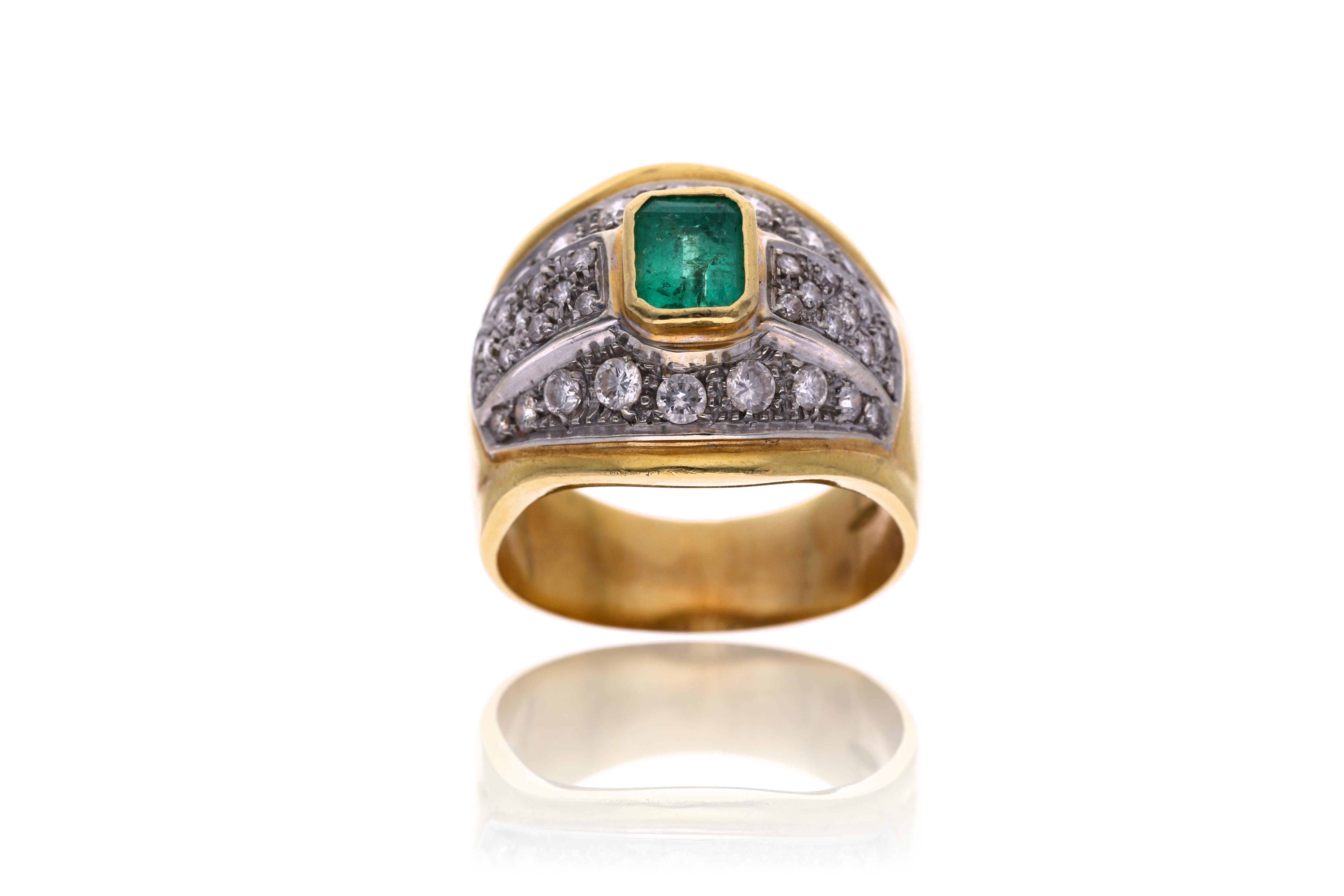 Anello con diamanti e smeraldo - Asta Preziosi Anello con diamanti e smeraldo - Asta Preziosi