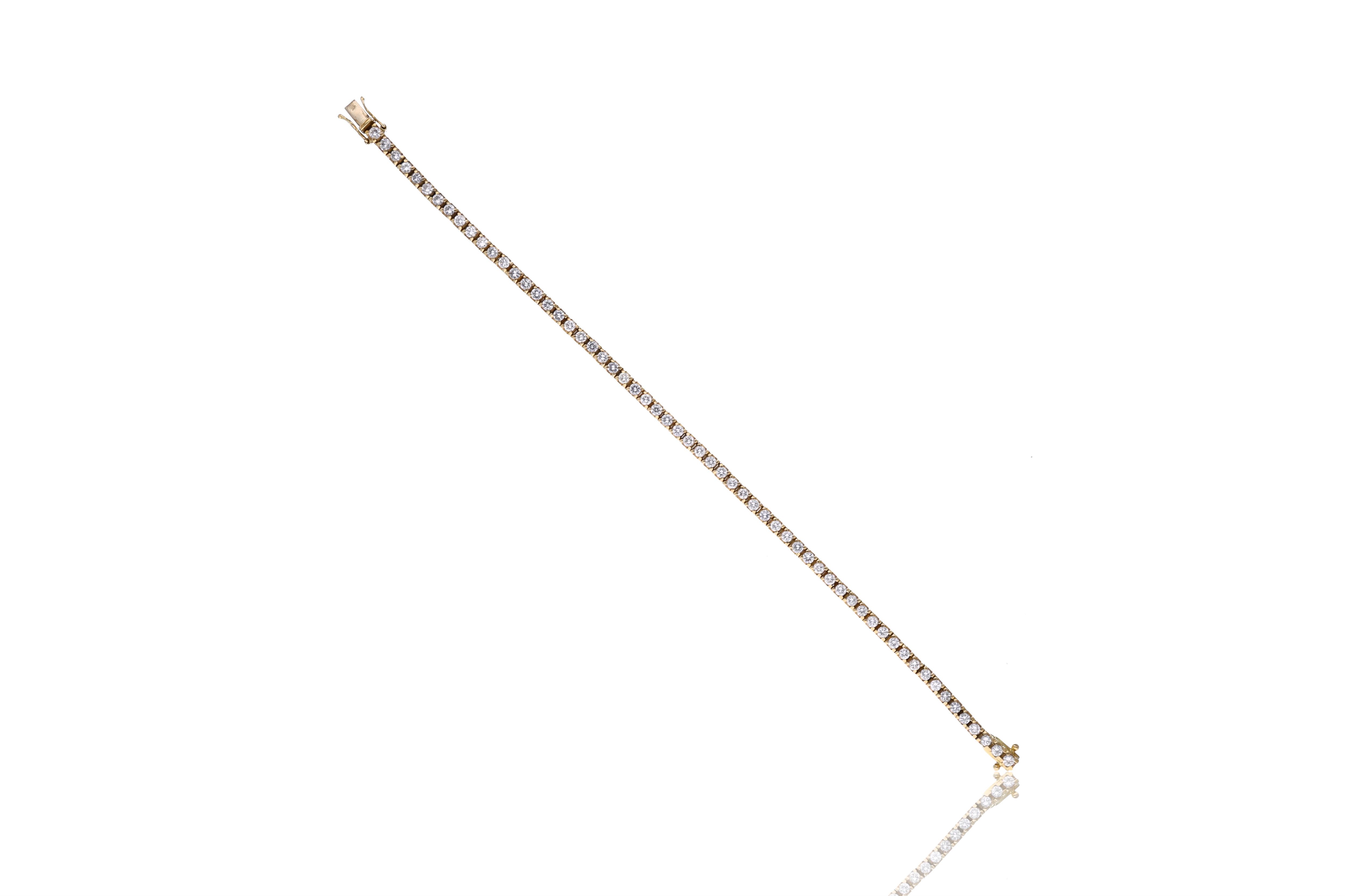 Bracciale tennis con diamanti e pietra - Asta Preziosi Bracciale tennis con diamanti e pietra - Asta Preziosi