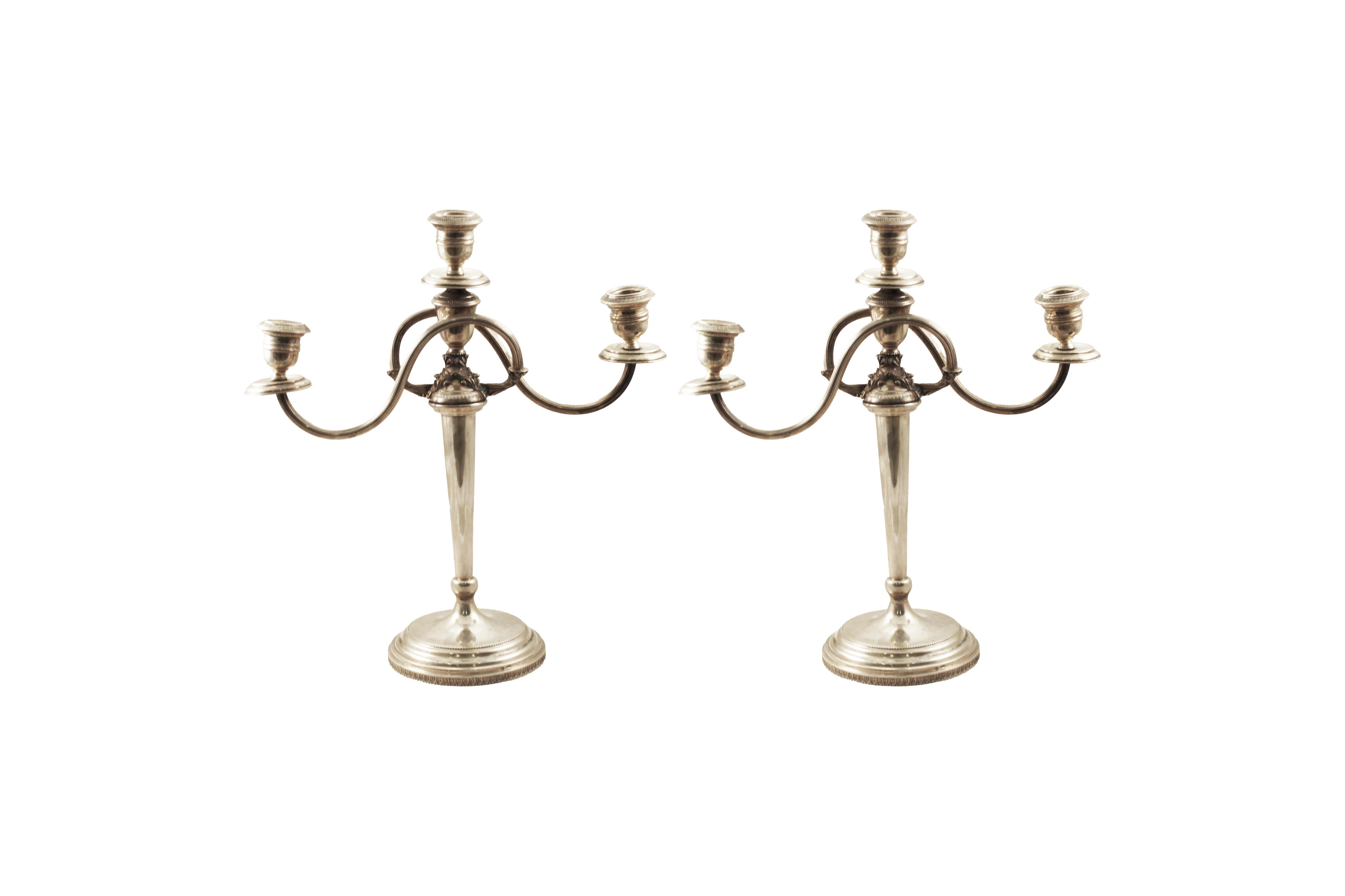 Coppia di candelabri in argento - Asta Preziosi