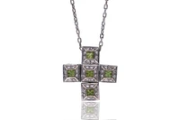 Collana e ciondolo con diamanti e pietre - Asta Preziosi