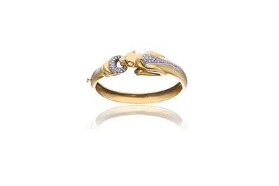 Bracciale rigido con diamanti e pietre - Asta Preziosi