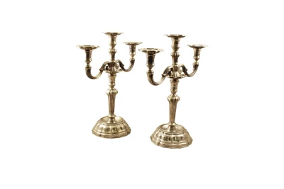 Coppia di candelabri in argento - Asta Preziosi