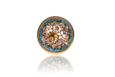 Spilla con pietre e smalti - Asta Preziosi