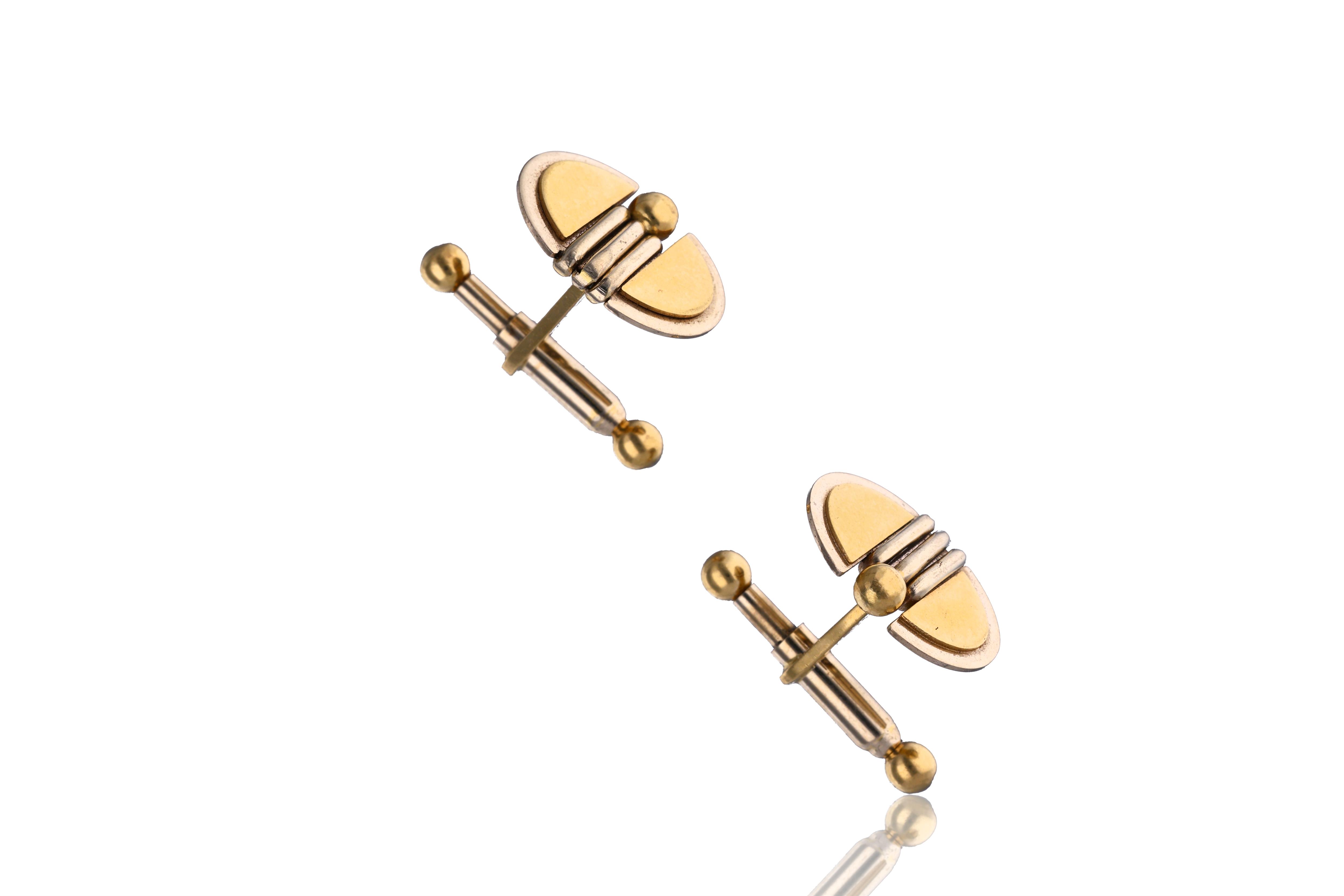 Baraka', paio di gemelli in oro - Asta Preziosi