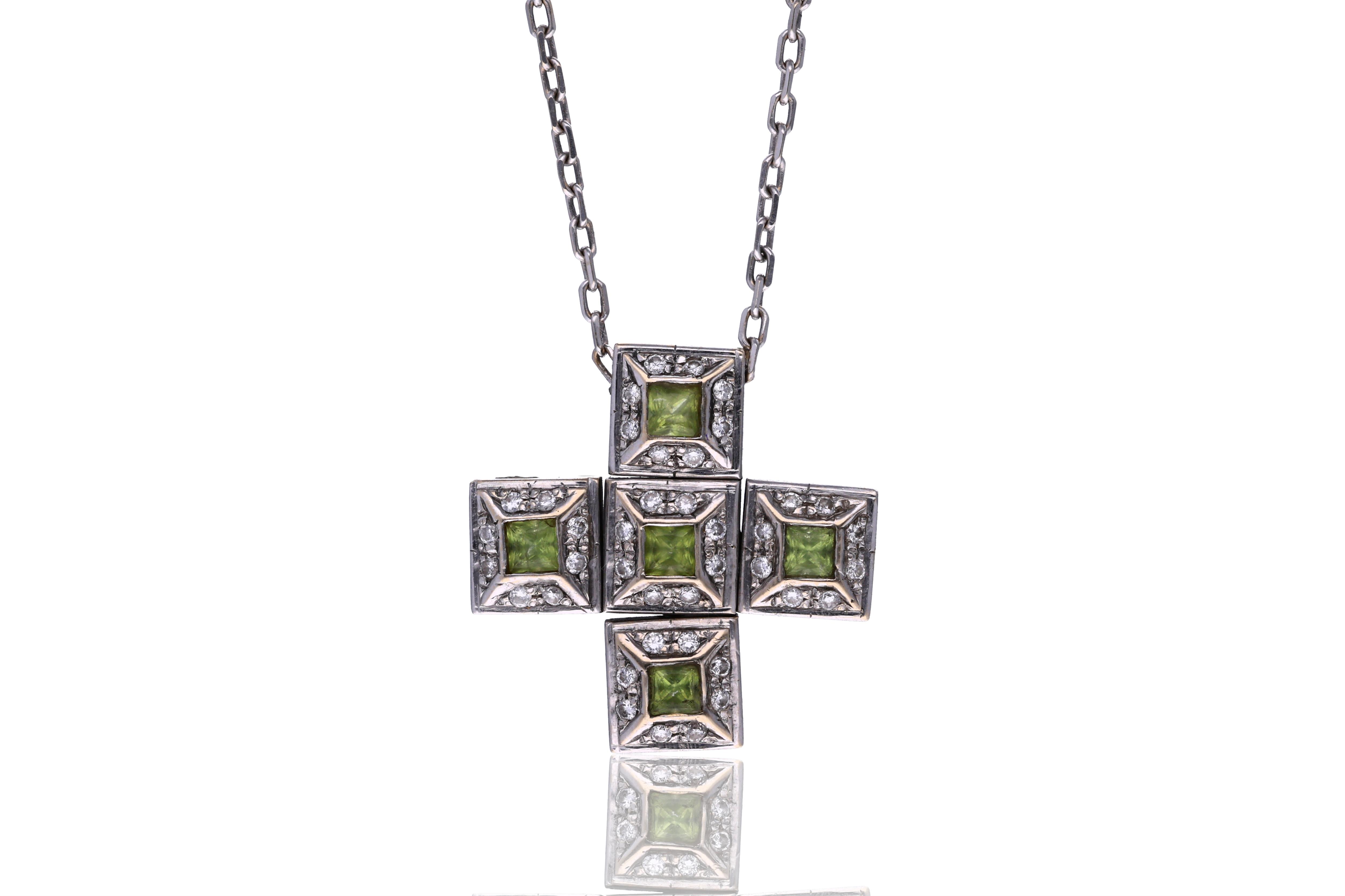 Collana e ciondolo con diamanti e pietre - Asta Preziosi