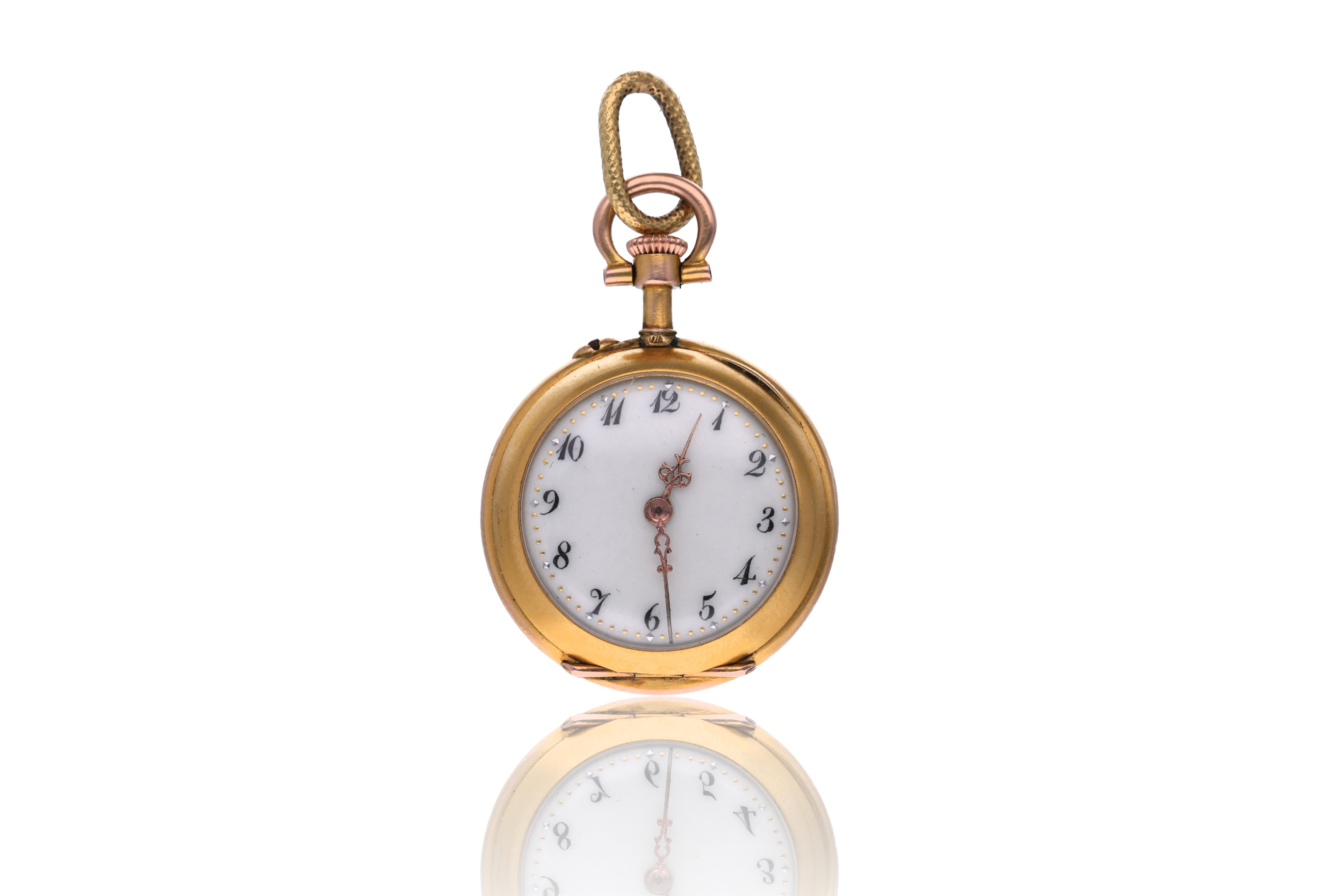 Ciondolo-orologio con diamante - Asta Preziosi