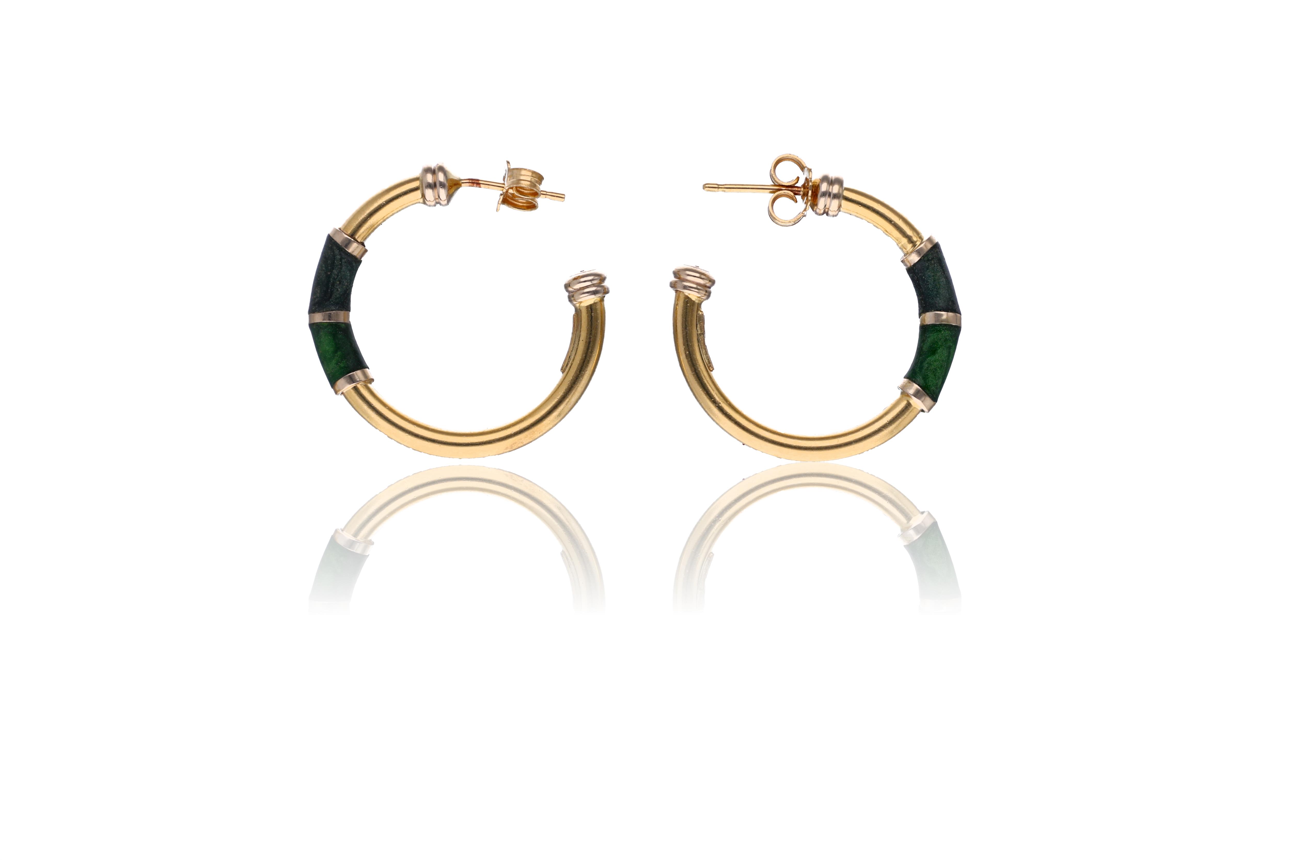 Paio di orecchini con smalti - Asta Preziosi