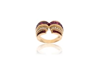 Anello con diamanti e rubini - Asta Preziosi