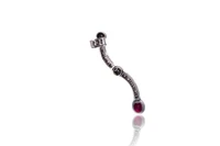 Paio di orecchini con diamanti e rubini - Asta Preziosi