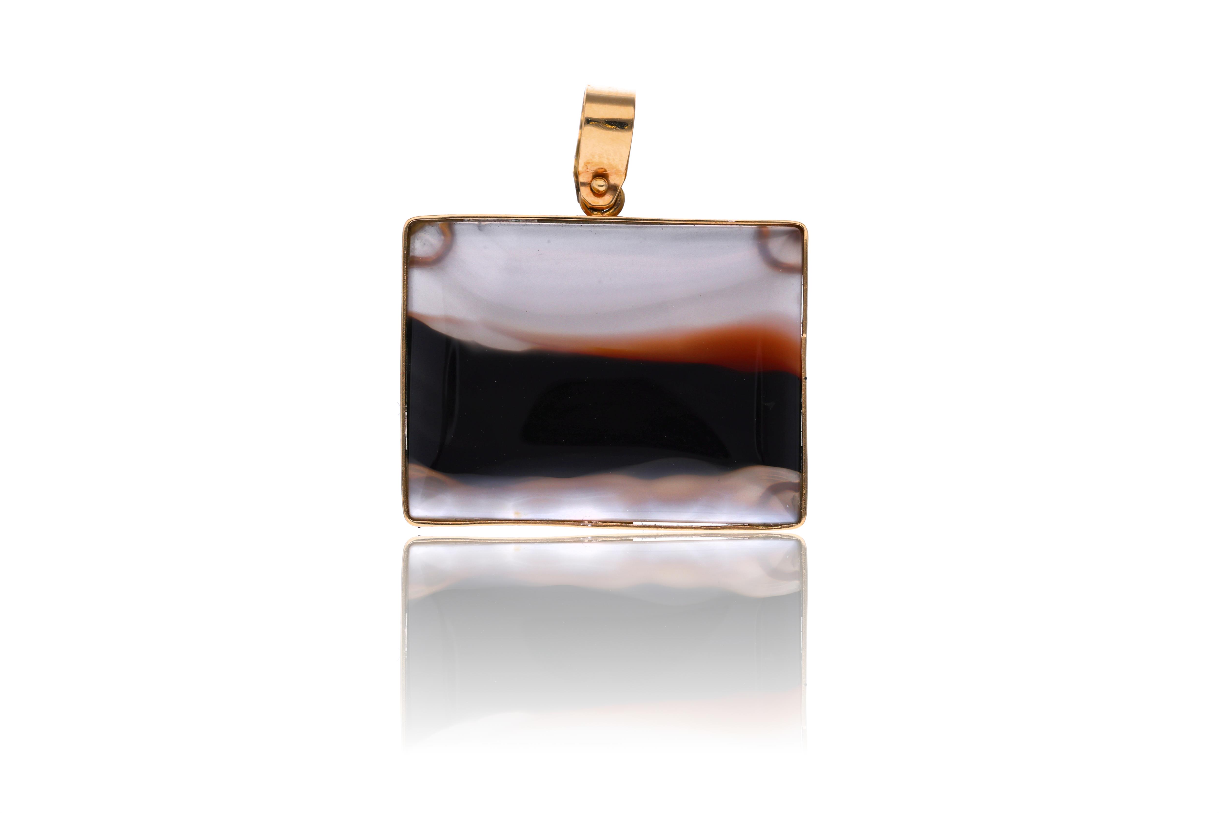 Ciondolo con agata - Asta Preziosi