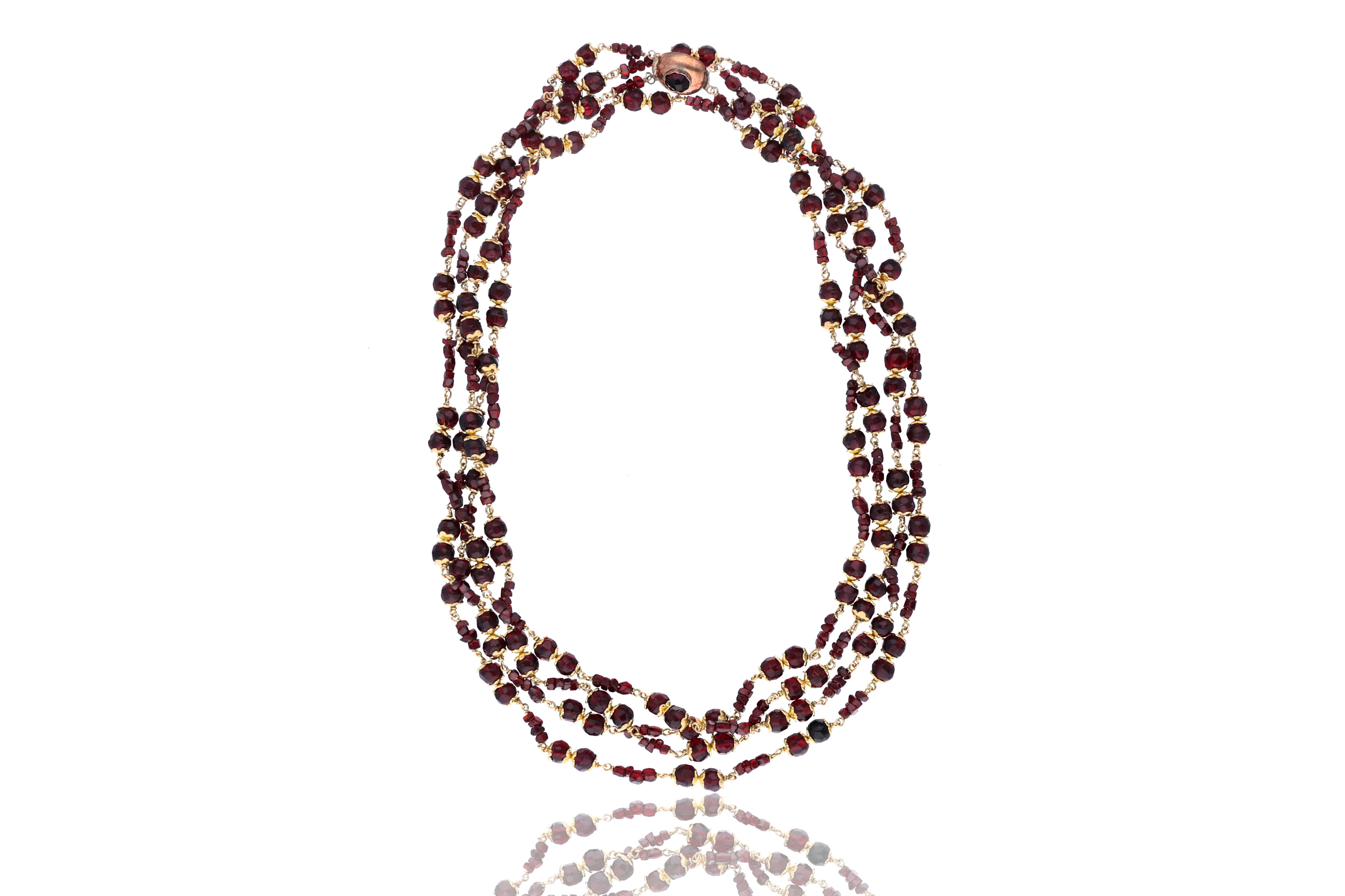 Collana con granati - Asta Preziosi