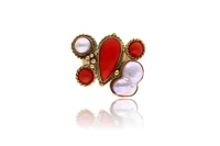 Anello con coralli e perle di acqua dolce - Asta Preziosi