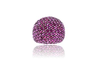 Anello con rubini, in argento - Asta Preziosi