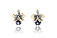 Paio di orecchini con smalti policromi e perle - Asta Preziosi