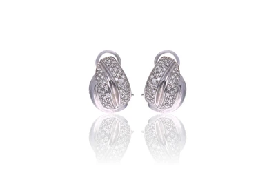 Paio di orecchini con diamanti - Asta Preziosi