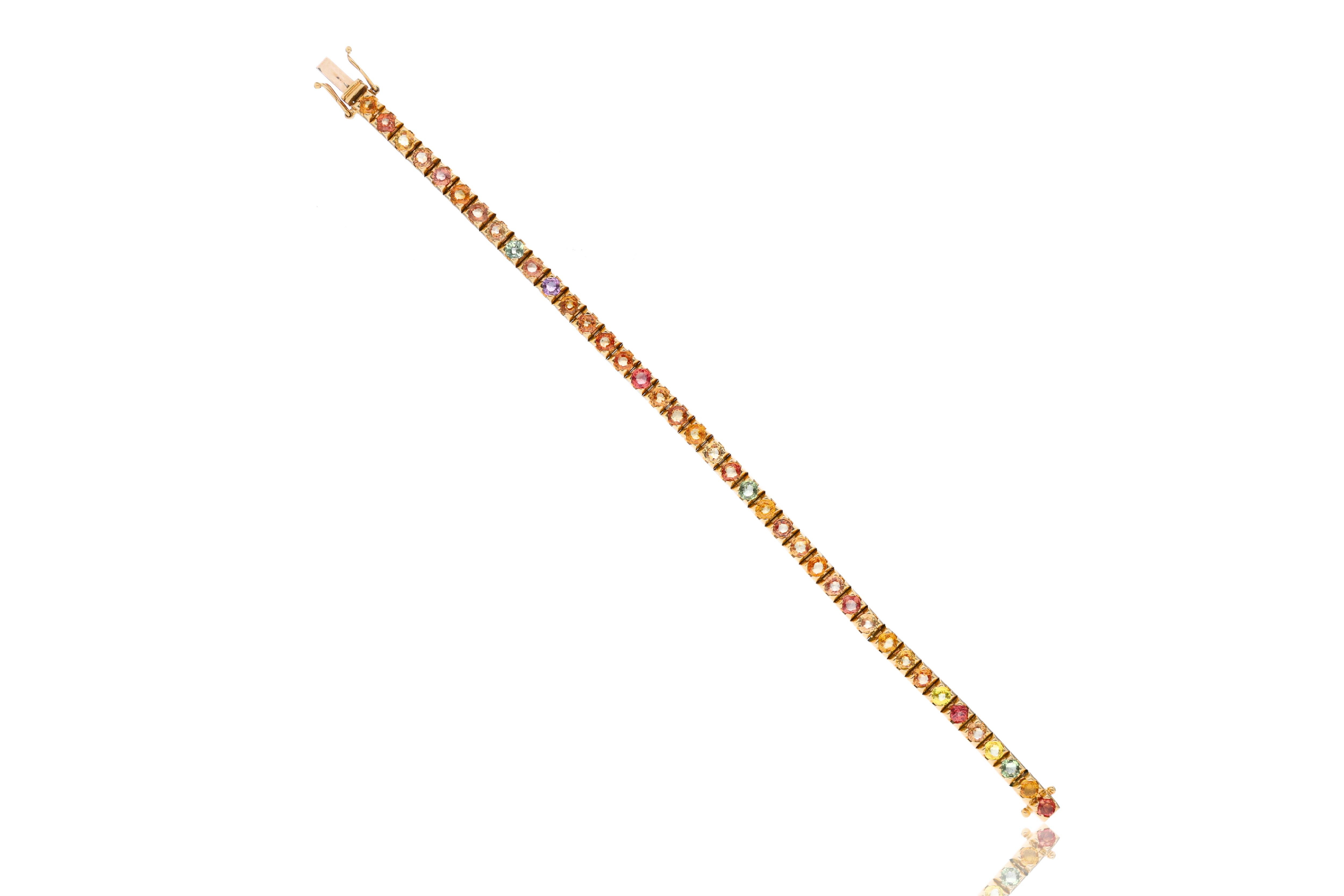 Bracciale con topazi, quarzi, granati e pietre - Asta Preziosi