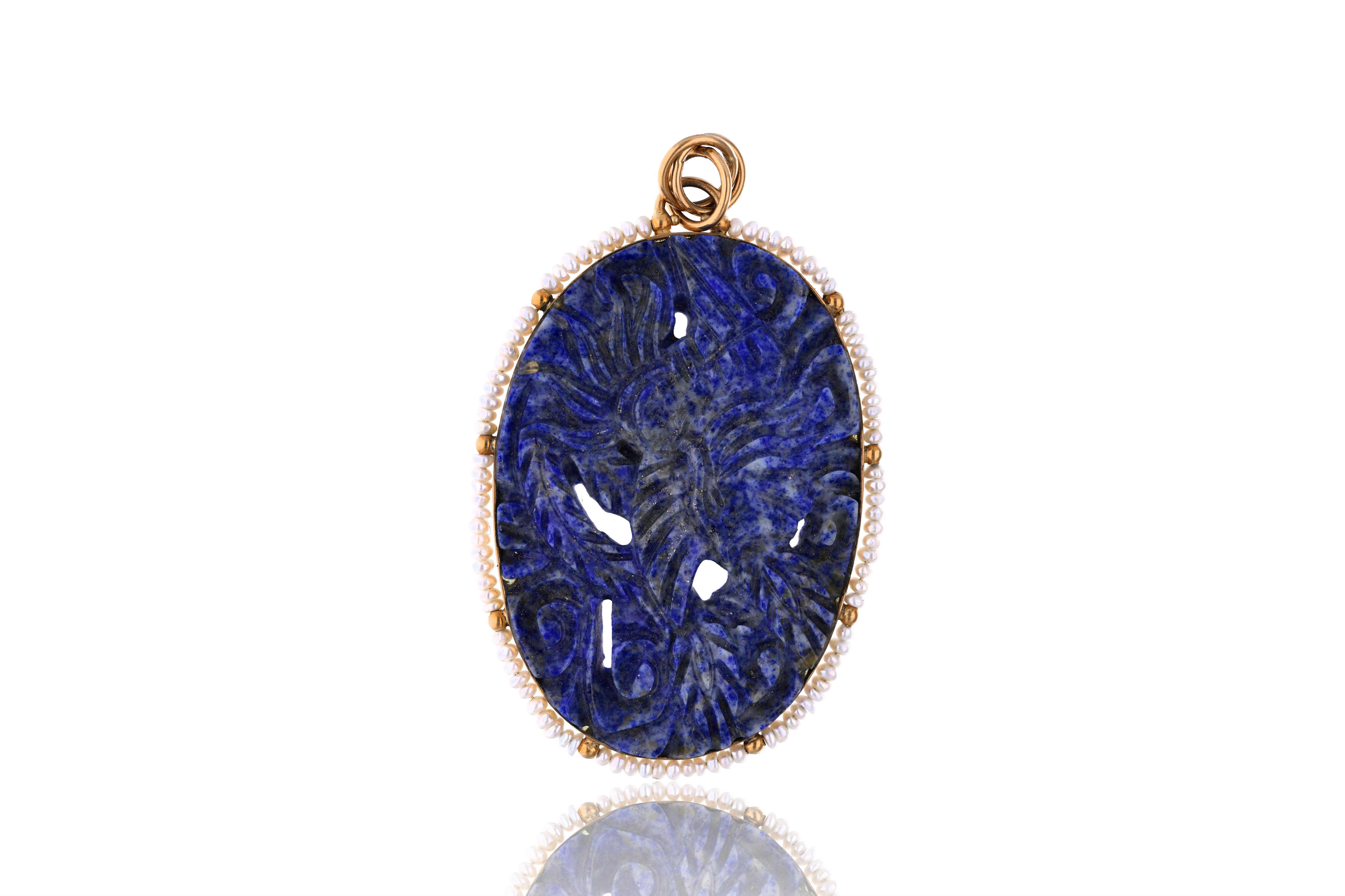 Ciondolo con lapislazzuli - Asta Preziosi