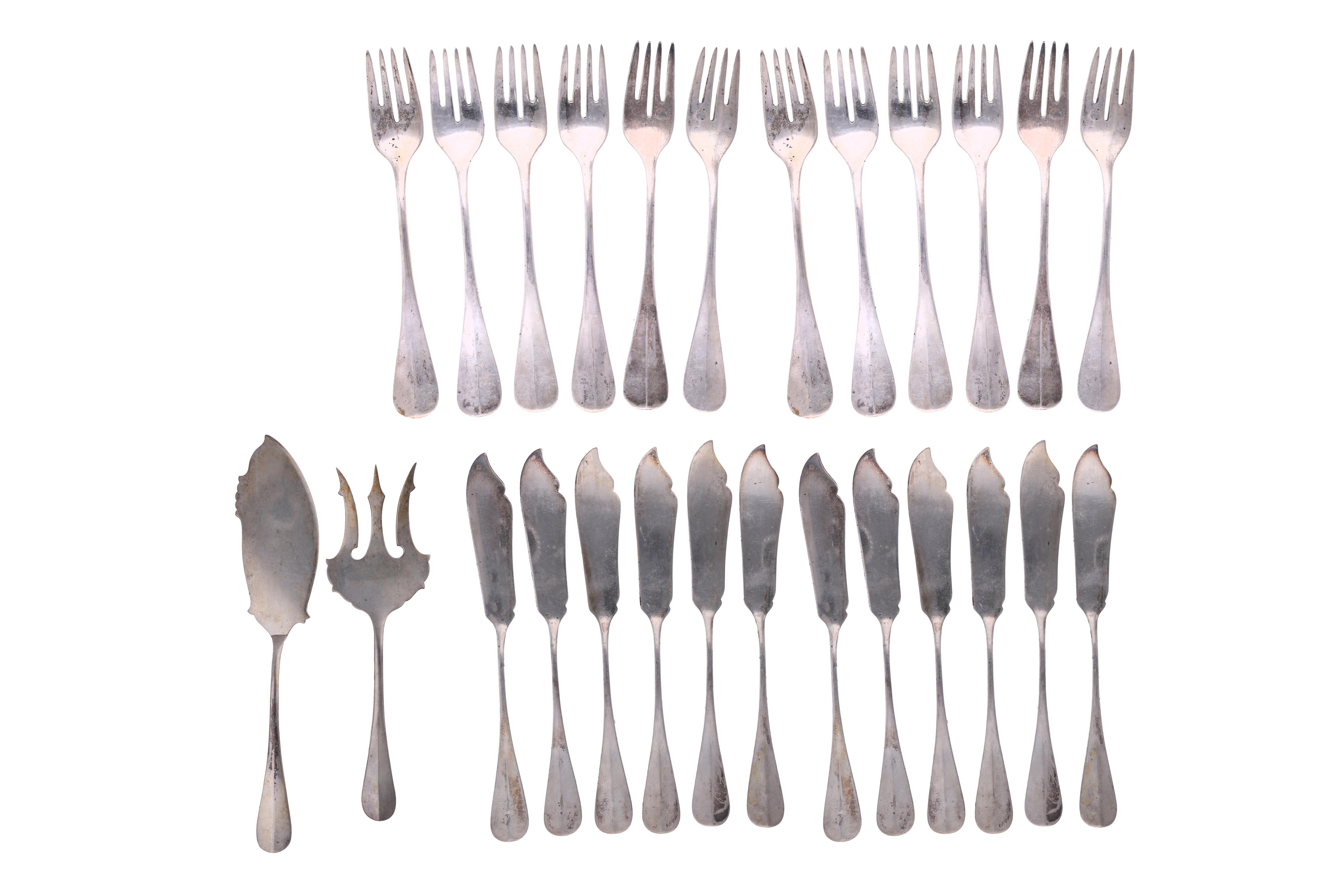 Pellegrini, servizio di posate in argento - Asta Preziosi