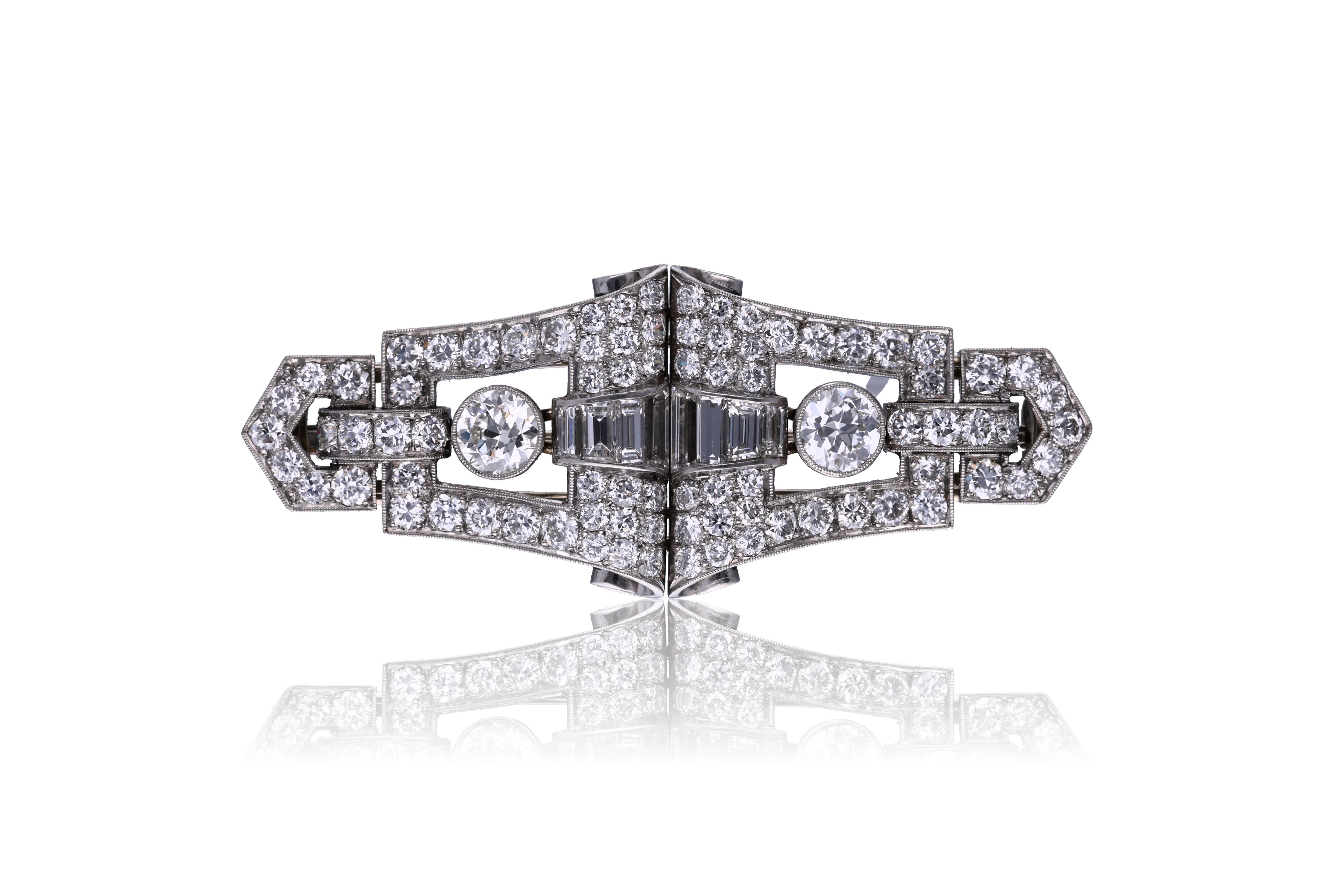 Spilla scomponibile con diamanti - Asta Preziosi