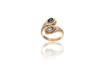 Anello con diamante e pietra - Asta Preziosi