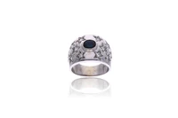 Anello con diamanti e zaffiro - Asta Preziosi