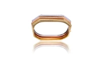 Tre bracciali rigidi con diamanti - Asta Preziosi