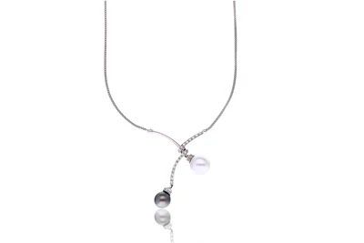 Collana con perle e diamanti - Asta preziosi