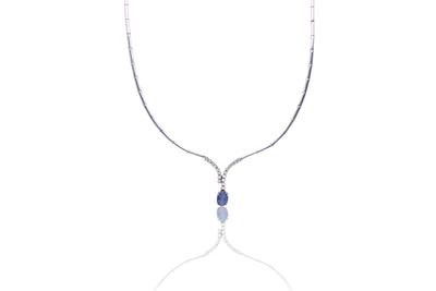 Collana con zaffiro e diamanti - Asta preziosi